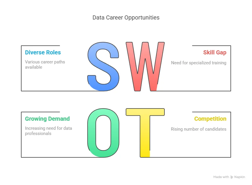 Supply Chain Analytics Career: 5 Roles Compared comparing data jobs SWOT analysis